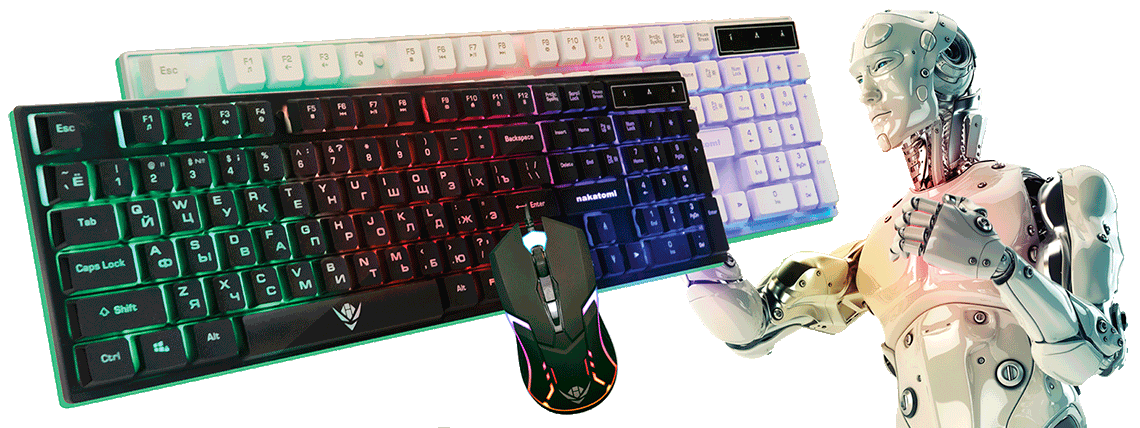 Игровые проводные наборы и мультимедийные клавиатуры Nakatomi